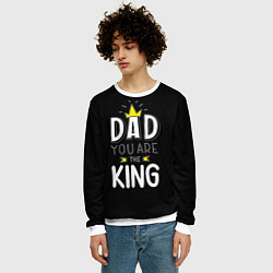 Свитшот мужской Dad you are the King, цвет: 3D-белый — фото 2