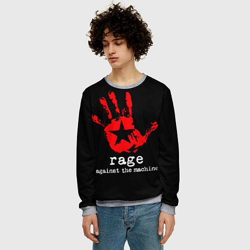 Мужской свитшот Rage: Against the Machine / 3D-Меланж – фото 3