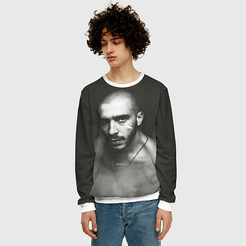 Мужской свитшот Хаски / 3D-Белый – фото 3