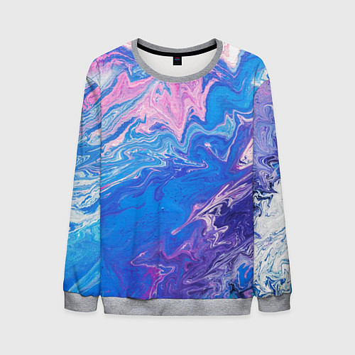 Мужской свитшот Tie-Dye Blue & Violet / 3D-Меланж – фото 1