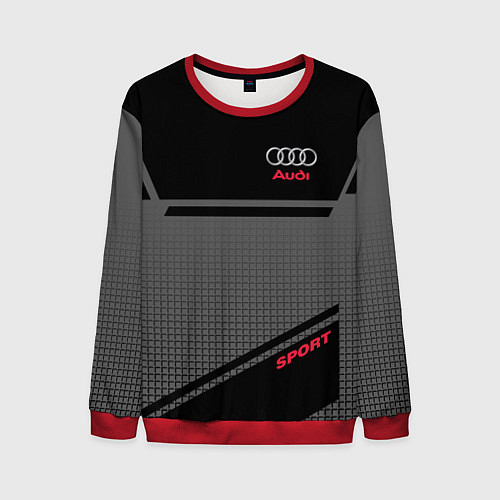 Мужской свитшот Audi: Crey & Black / 3D-Красный – фото 1