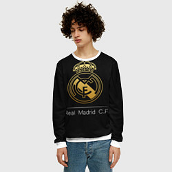 Свитшот мужской FC Real Madrid: Gold Edition, цвет: 3D-белый — фото 2