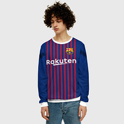 Свитшот мужской FC Barcelona: Messi Home 18/19, цвет: 3D-белый — фото 2