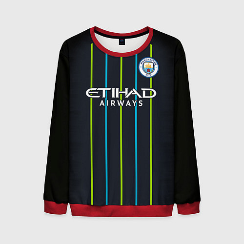 Мужской свитшот FC Manchester City: Away 18/19 / 3D-Красный – фото 1