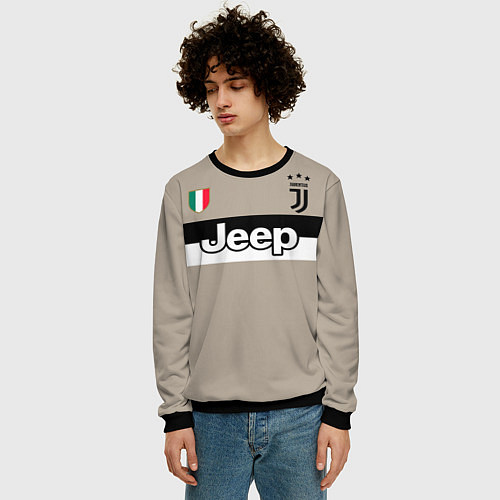 Мужской свитшот FC Juventus: Away 18/19 / 3D-Черный – фото 3