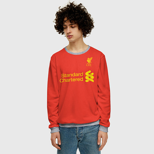 Мужской свитшот FC Liverpool: Salah 18/19 / 3D-Меланж – фото 3
