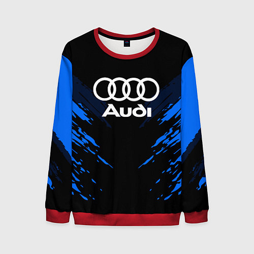 Мужской свитшот Audi: Blue Anger / 3D-Красный – фото 1