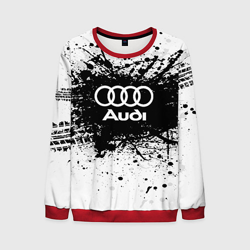 Мужской свитшот Audi: Black Spray / 3D-Красный – фото 1