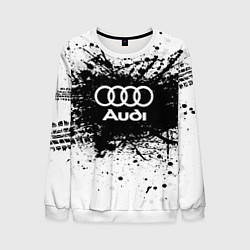 Свитшот мужской Audi: Black Spray, цвет: 3D-белый