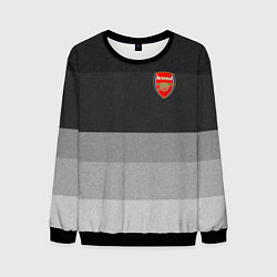 Свитшот мужской ФК Арсенал: Серый стиль, цвет: 3D-черный