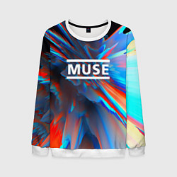 Свитшот мужской Muse: Colour Abstract, цвет: 3D-белый