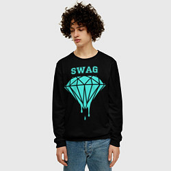 Свитшот мужской Swag diamond, цвет: 3D-черный — фото 2