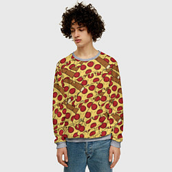 Свитшот мужской Любитель пиццы, цвет: 3D-меланж — фото 2
