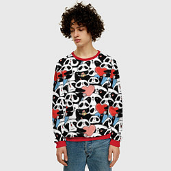 Свитшот мужской Funny Pandas, цвет: 3D-красный — фото 2