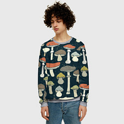 Свитшот мужской Грибной лес, цвет: 3D-меланж — фото 2