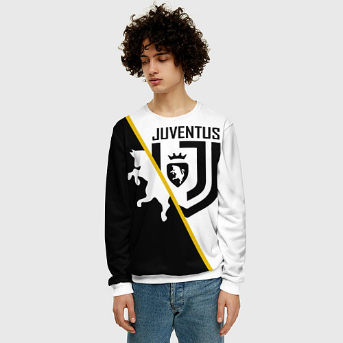 Мужской свитшот FC Juventus: Football Point / 3D-Белый – фото 3