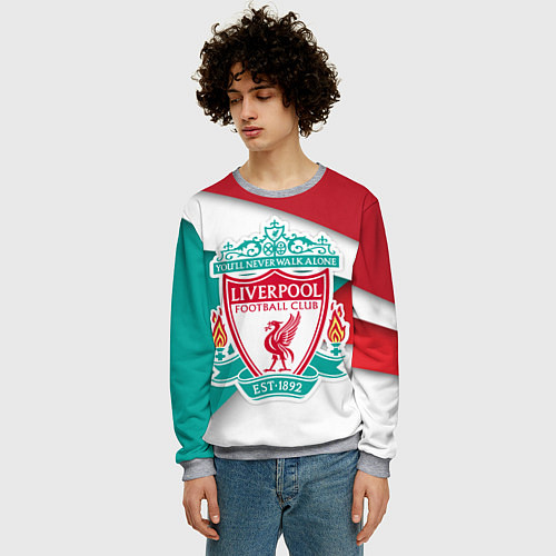 Мужской свитшот FC Liverpool / 3D-Меланж – фото 3
