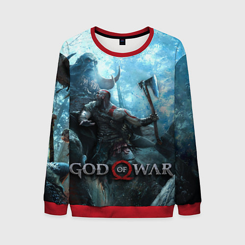 Мужской свитшот God of War: Dynasty / 3D-Красный – фото 1
