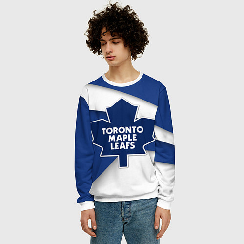 Мужской свитшот Toronto Maple Leafs / 3D-Белый – фото 3