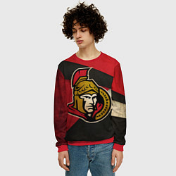 Свитшот мужской HC Ottawa Senators: Old Style, цвет: 3D-красный — фото 2