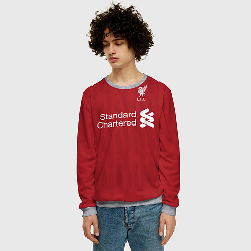 Мужской свитшот FC Liverpool Home 18-19 / 3D-Меланж – фото 3