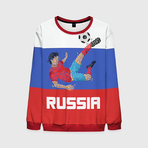 Мужской свитшот Russia Footballer / 3D-Красный – фото 1