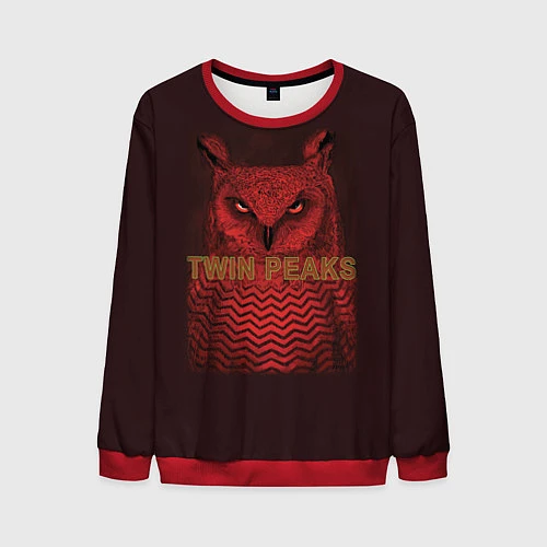 Мужской свитшот Twin Peaks: Red Owl / 3D-Красный – фото 1