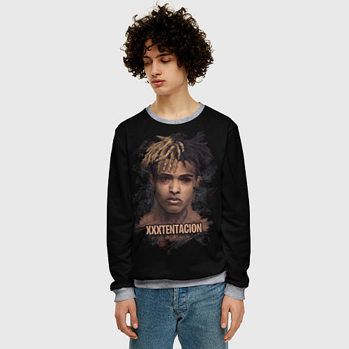 Мужской свитшот Jahseh Onfroy / 3D-Меланж – фото 3