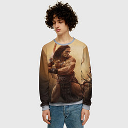 Свитшот мужской Конан-варвар, цвет: 3D-меланж — фото 2