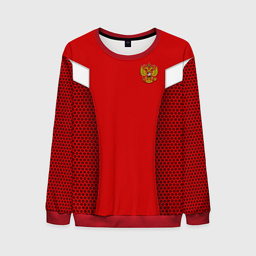 Мужской свитшот Russian Team: WC 2018 / 3D-Красный – фото 1