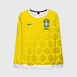 Свитшот мужской Brazil Team: WC 2018, цвет: 3D-белый