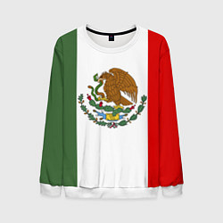 Свитшот мужской Мексиканский герб, цвет: 3D-белый