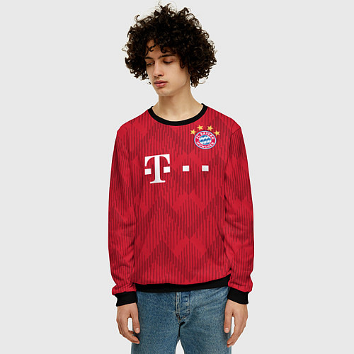 Мужской свитшот FC Bayern Home 18-19 / 3D-Черный – фото 3