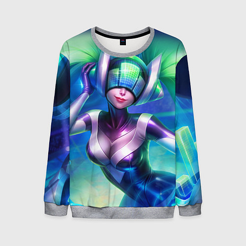 Мужской свитшот DJ Sona: LoL / 3D-Меланж – фото 1