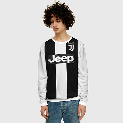 Мужской свитшот FC Juventus: Ronaldo Home 18-19 / 3D-Белый – фото 3