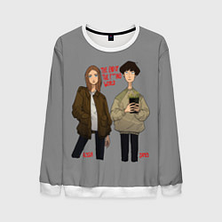 Свитшот мужской End of the f*cking world, цвет: 3D-белый