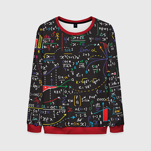 Мужской свитшот Math / 3D-Красный – фото 1