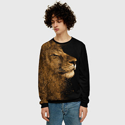 Свитшот мужской Песчаный лев, цвет: 3D-черный — фото 2