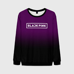 Свитшот мужской Black Pink: Violet Gradient, цвет: 3D-черный