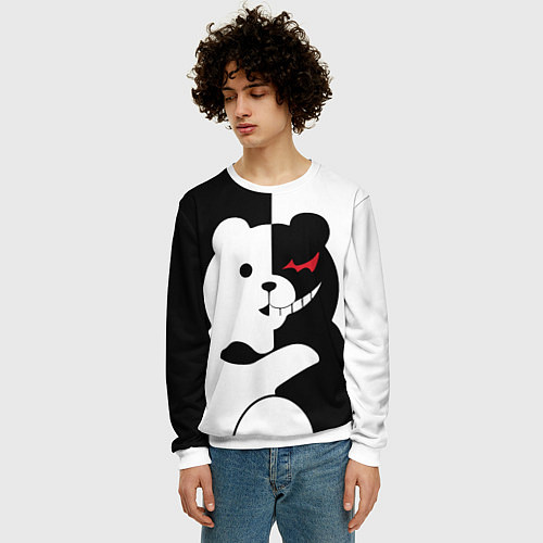 Мужской свитшот Monokuma Drae / 3D-Белый – фото 3