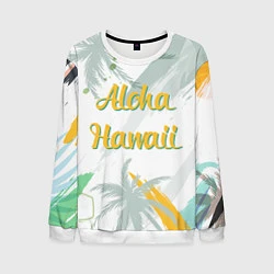 Свитшот мужской Aloha Hawaii, цвет: 3D-белый