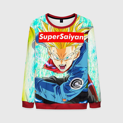 Мужской свитшот DBZ: Super Saiyan / 3D-Красный – фото 1