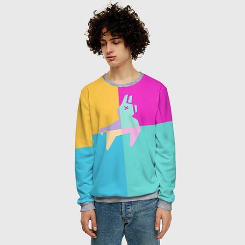 Мужской свитшот Fortnite Llama / 3D-Меланж – фото 3