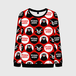 Свитшот мужской Kumamon Pattern, цвет: 3D-черный