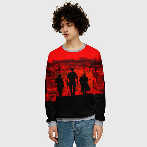 Мужской свитшот RDR 2: Sunset / 3D-Меланж – фото 3