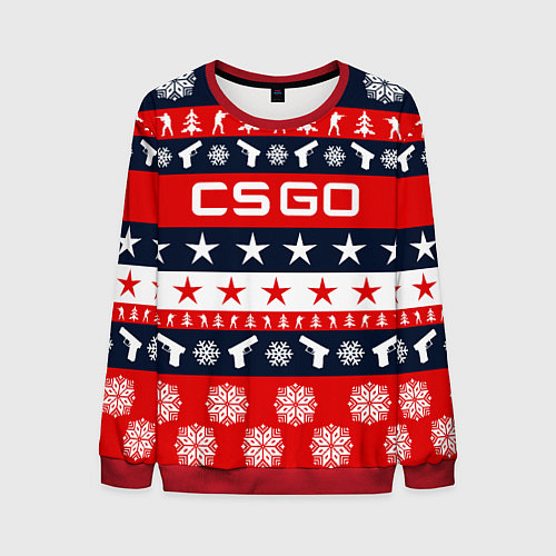 Мужской свитшот CS:GO New Year / 3D-Красный – фото 1