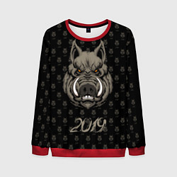 Свитшот мужской Дикий кабан 2019, цвет: 3D-красный