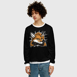 Свитшот мужской Лис уверен, цвет: 3D-белый — фото 2