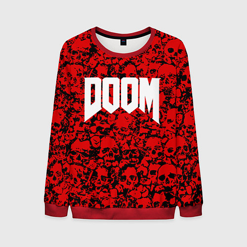Мужской свитшот DOOM: Blooded Skuls / 3D-Красный – фото 1