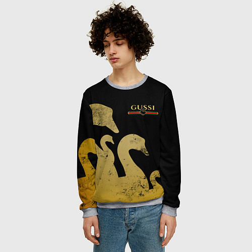 Мужской свитшот GUSSI: Gold Edition / 3D-Меланж – фото 3